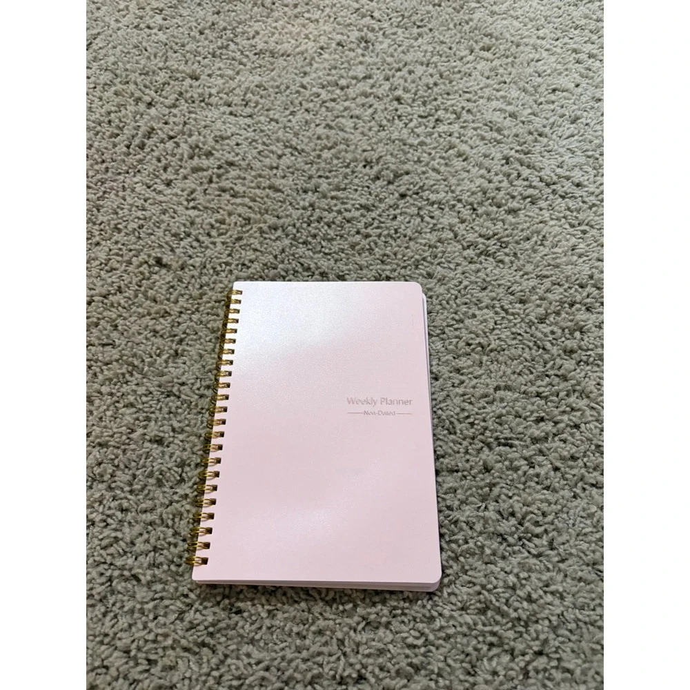New Weekly‎ Planner Non Dated Undated Pink Habit Tracker Goals Organizer